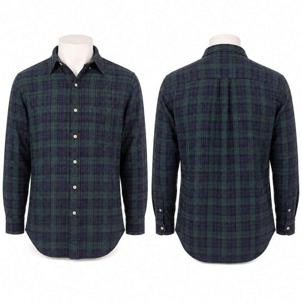 Vintage Pendleton Black Watch Tartan Wool Shirt Men's XL USA Made Plaid